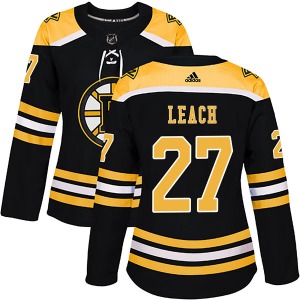 Authentic Adidas Women's Reggie Leach Black Home Jersey - NHL Boston Bruins