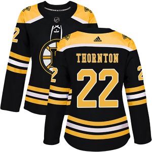 Authentic Adidas Women's Shawn Thornton Black Home Jersey - NHL Boston Bruins