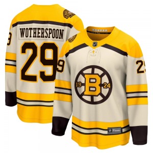 Premier Fanatics Branded Adult Parker Wotherspoon Cream Breakaway 100th Anniversary Jersey - NHL Boston Bruins