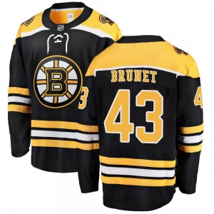 Breakaway Fanatics Branded Youth Frederic Brunet Black Home Jersey - NHL Boston Bruins